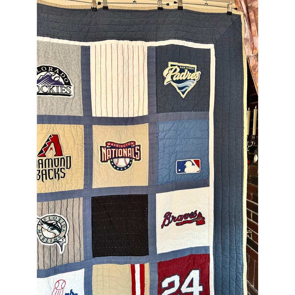 Pottery Barn PB Teen MLB Baseball Quilt Twin Reversible Bedspread Comforter - Picture 7 of 16